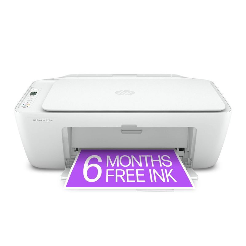 slide 1 of 17, HP Inc. HP DeskJet 2734e Wireless All-in-One Color Printer Scanner Copier with Instant Ink and HP+ (26K72A), 1 ct