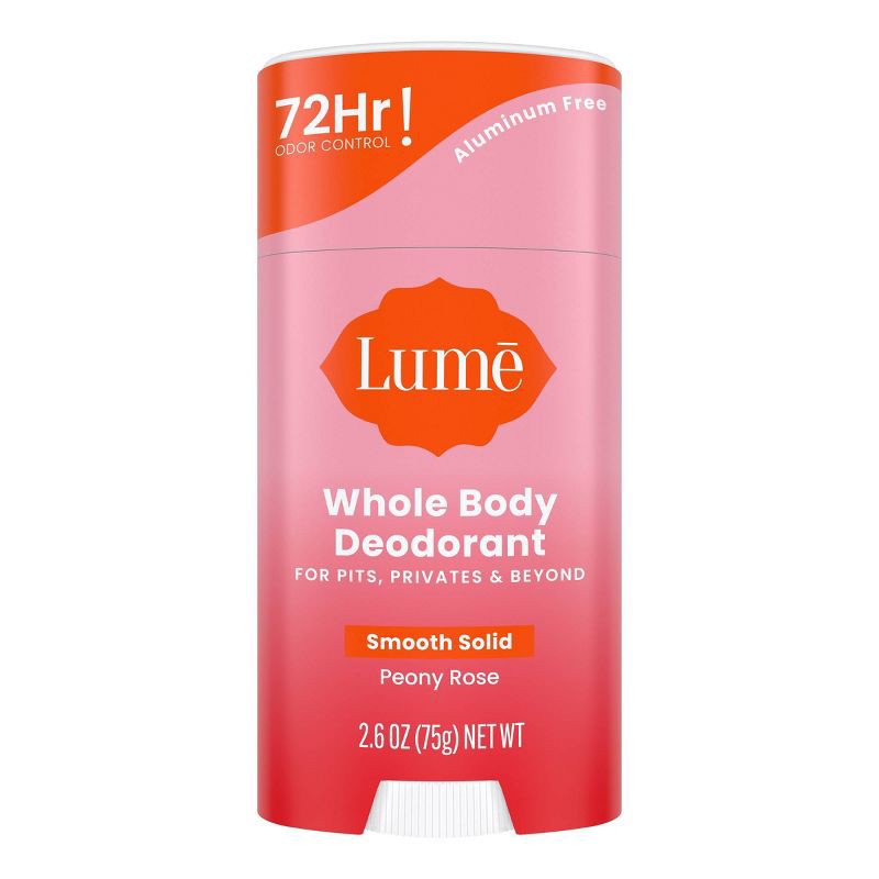 slide 1 of 8, Lume Whole Body Women's Smooth Solid Deodorant Peony Rose Scent - Aluminum-Free 2.6oz, 2.6 oz