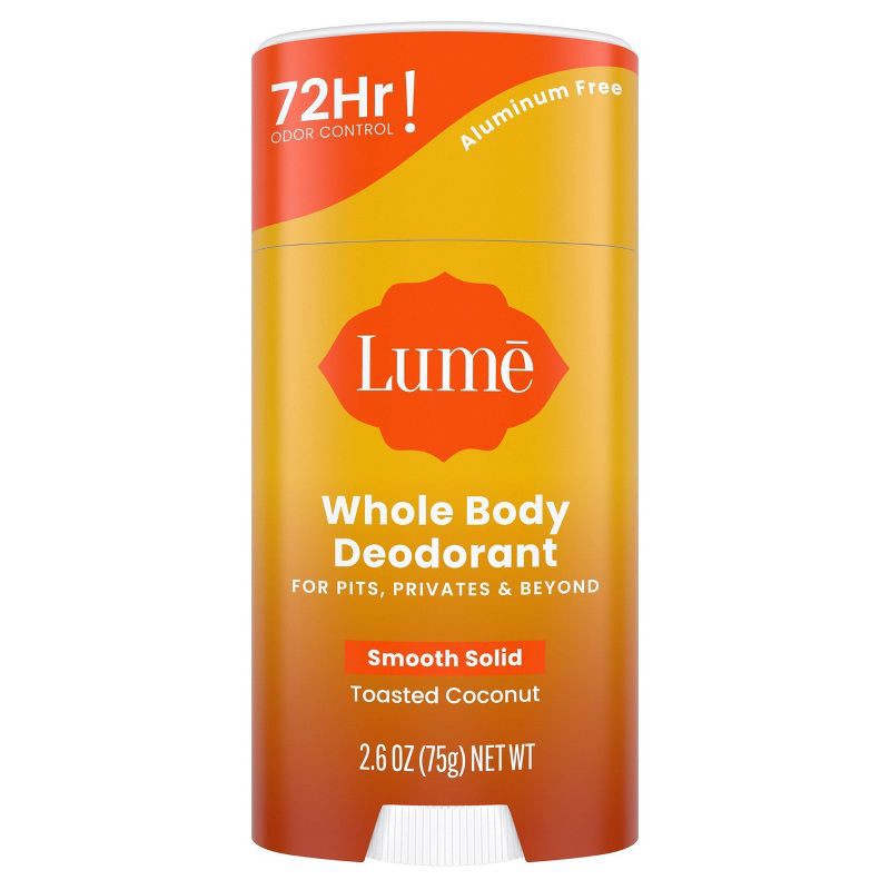 slide 1 of 8, Lume Whole Body Women's Smooth Solid Deodorant - Toasted Coconut Scent - Aluminum-Free 2.6oz, 2.6 oz