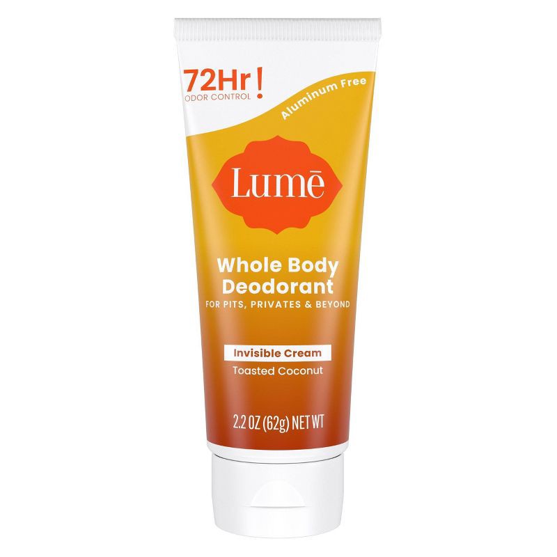slide 1 of 11, Lume Whole Body Women's Invisible Cream Tube Deodorant Toasted Coconut Scent - Aluminum-Free 2.2oz, 2.2 oz
