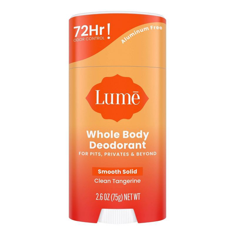 slide 1 of 8, Lume Whole Body Women's Smooth Solid Deodorant Clean Tangerine Scent - Aluminum-Free 2.6oz, 2.6 oz