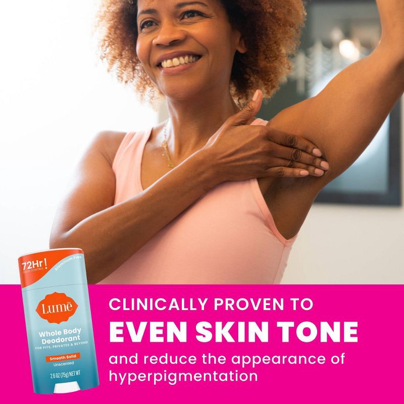 slide 5 of 8, Lume Whole Body Women's Smooth Solid Deodorant - Unscented - Aluminum-Free 2.6oz, 2.6 oz