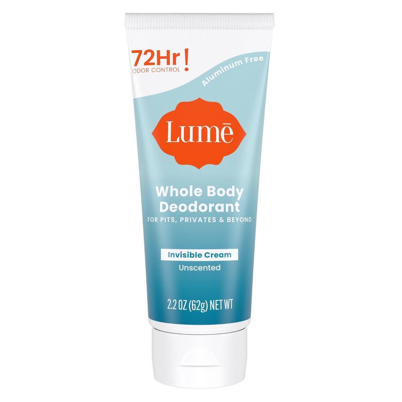 slide 1 of 11, Lume Whole Body Women's Deodorant Invisible Cream Tube - Unscented 2.2oz, 2.2 oz