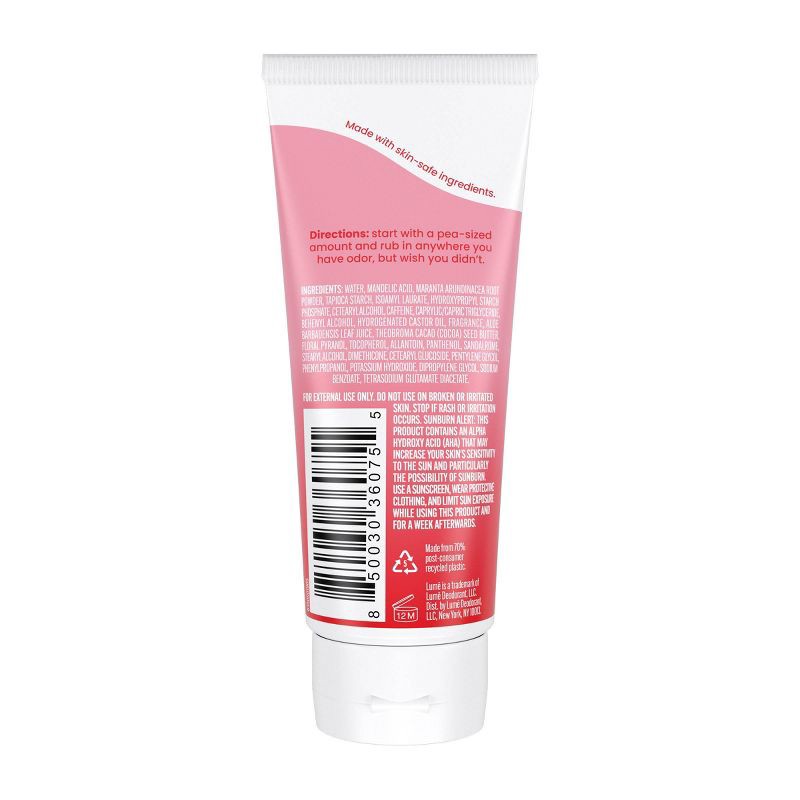 slide 8 of 11, Lume Whole Body Women's Invisible Cream Tube Deodorant Peony Rose Scent - Aluminum-Free 2.2oz, 2.2 oz