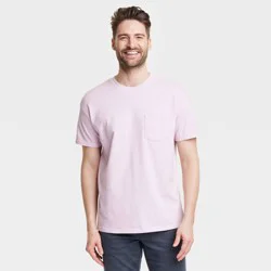 Men's Standard Fit Short Sleeve T-Shirt - Goodfellow & Co Lavender L
