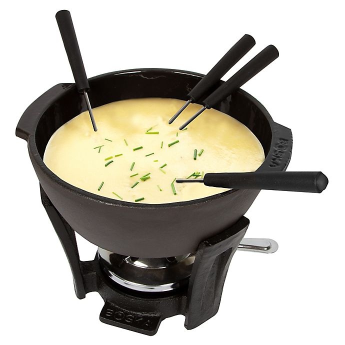 slide 2 of 3, Boska Fondue Party Set - Black, 7 ct