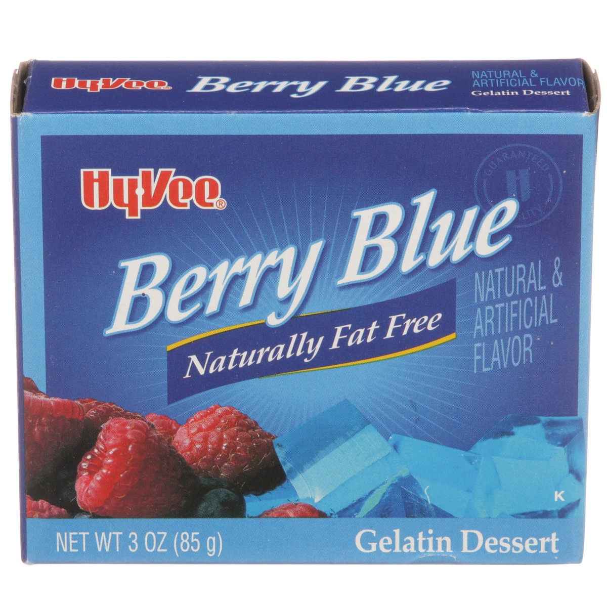 slide 1 of 1, Hy-vee Berry Blue Gelatin Dessert, 3 oz