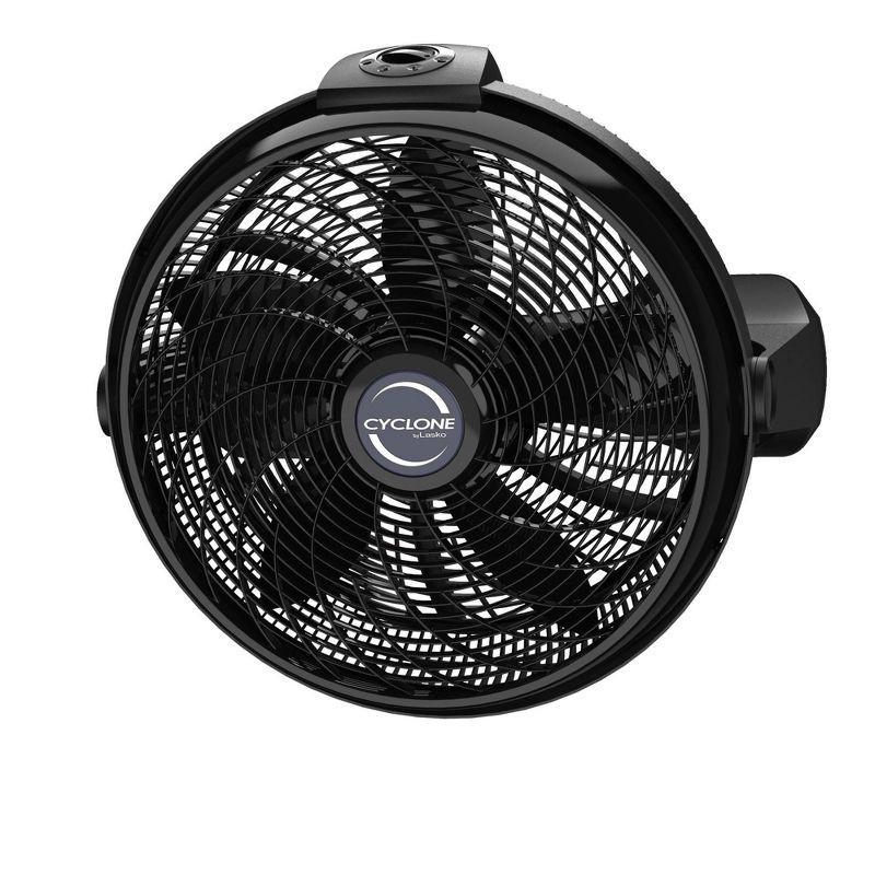 slide 4 of 8, Lasko Floor Cyclone Fan without Remote: 20" Adjustable Tilt, Wall Mountable, 3-Speed, Indoor Use, 2000 CFM, Black, 1 ct