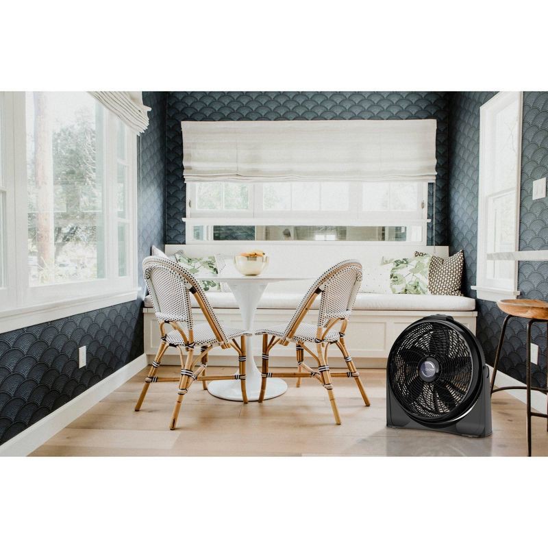slide 2 of 8, Lasko Floor Cyclone Fan without Remote: 20" Adjustable Tilt, Wall Mountable, 3-Speed, Indoor Use, 2000 CFM, Black, 1 ct