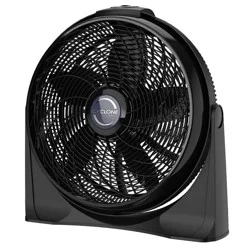 Lasko Floor Cyclone Fan without Remote: 20" Adjustable Tilt, Wall Mountable, 3-Speed, Indoor Use, 2000 CFM, Black