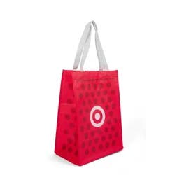 Reusable Bag / Basket Print Tote Red