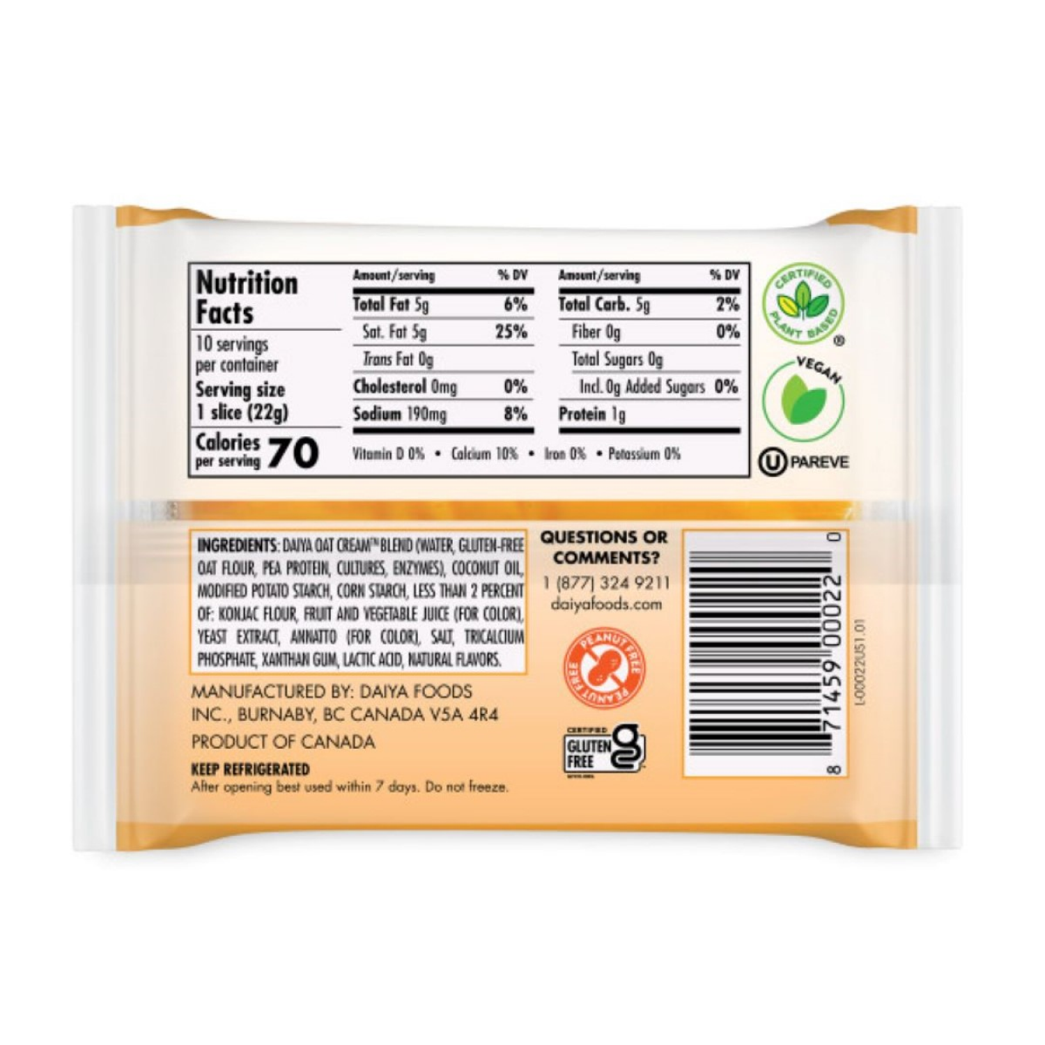 slide 2 of 7, Daiya Cheddar Cheese Slices 7.8 oz, 7.8 oz