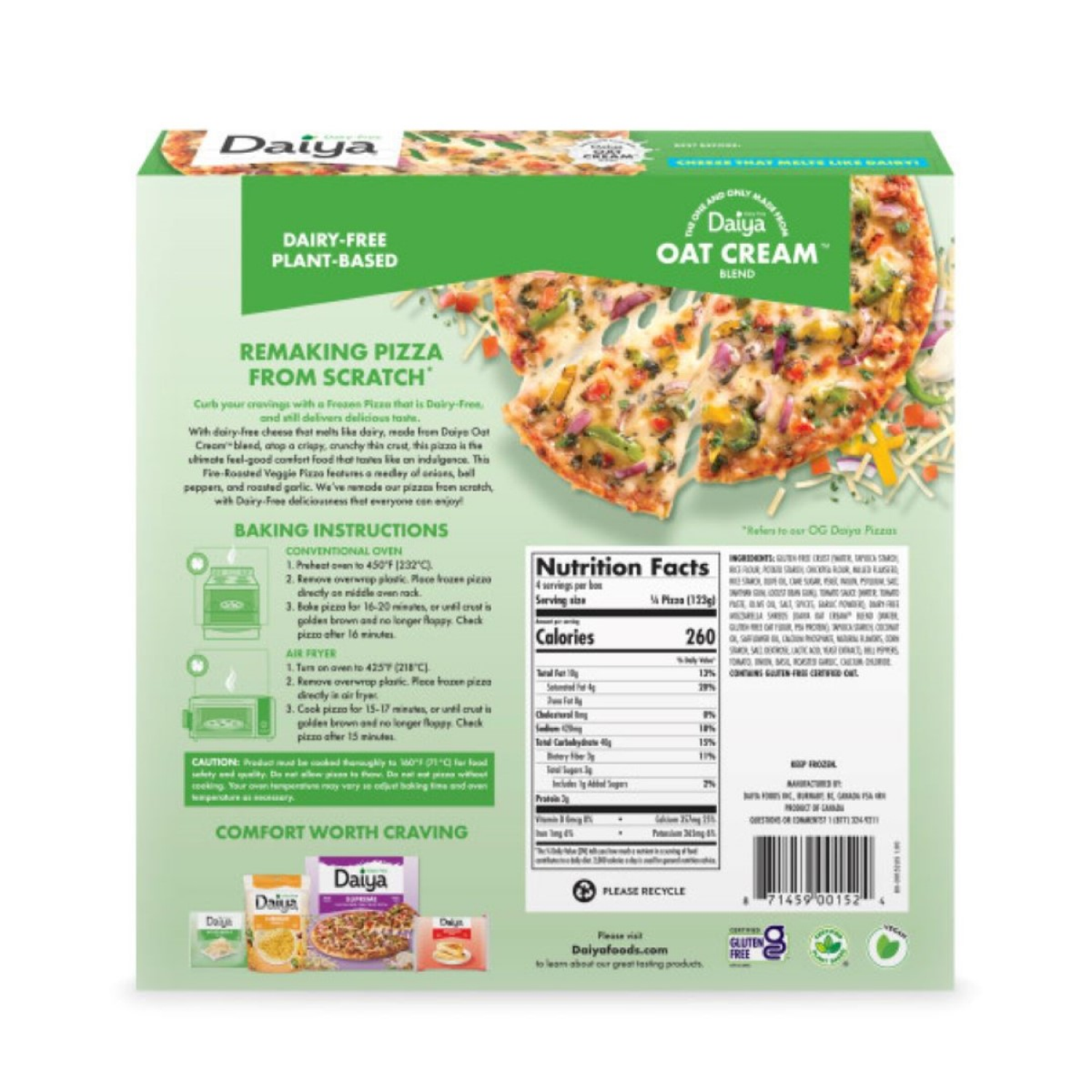 slide 2 of 7, Daiya Gluten-Free Thin Crust Fire-Roasted Vegetable Pizza 17.4 oz, 17.4 oz