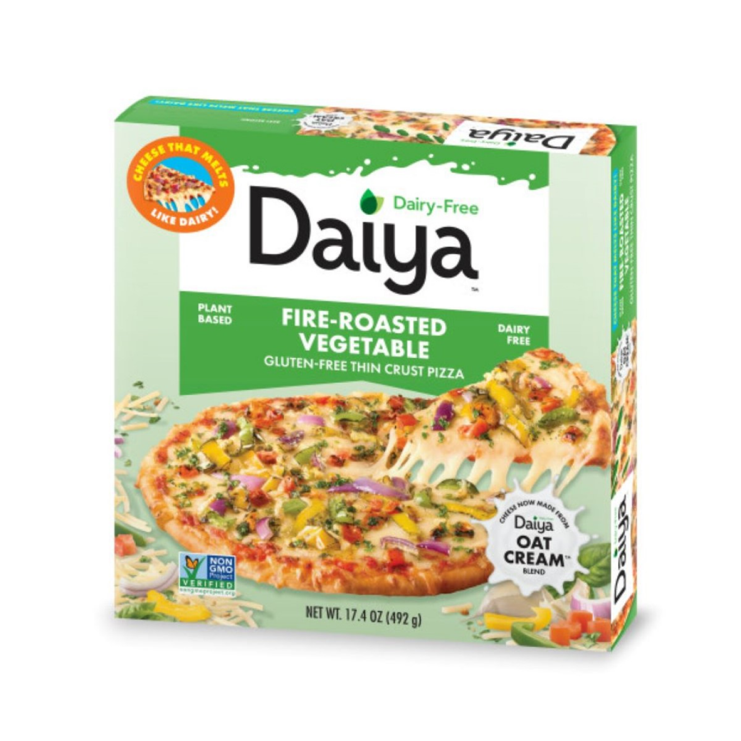 slide 5 of 7, Daiya Gluten-Free Thin Crust Fire-Roasted Vegetable Pizza 17.4 oz, 17.4 oz