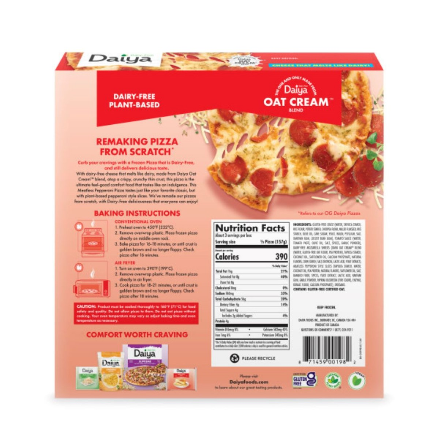 slide 2 of 6, Daiya Meatless Pepperoni Style Gluten Free Pizza, 16.7 oz