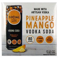 slide 29 of 29, Social Lite Vodka Soda Pineapple Mango, 4 ct; 12 oz