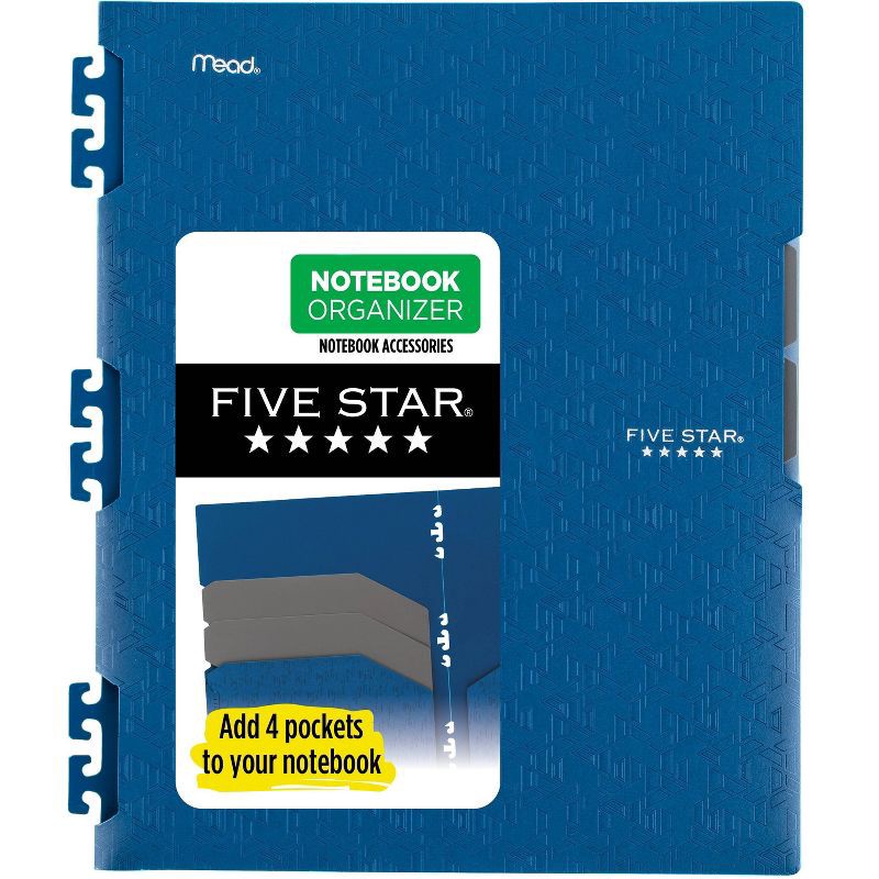 slide 1 of 7, Five Star Notebook Organizer Blue, 1 ct