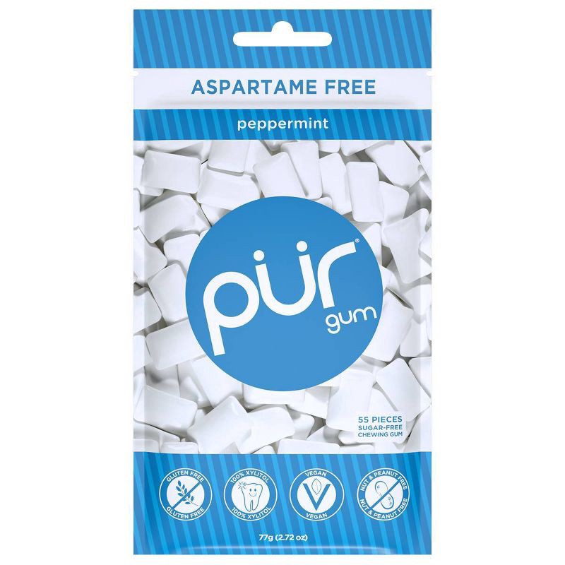 slide 2 of 7, Pur Gum Peppermint Bag - 2.72oz, 2.72 oz