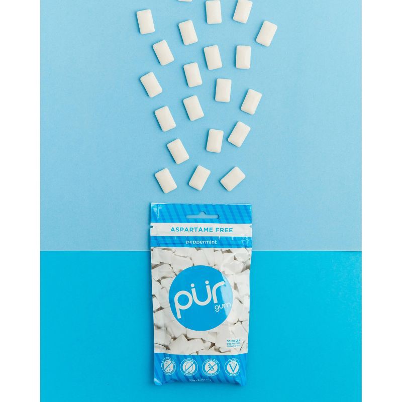 slide 3 of 4, Pur Gum Peppermint Bag - 2.72oz, 2.72 oz