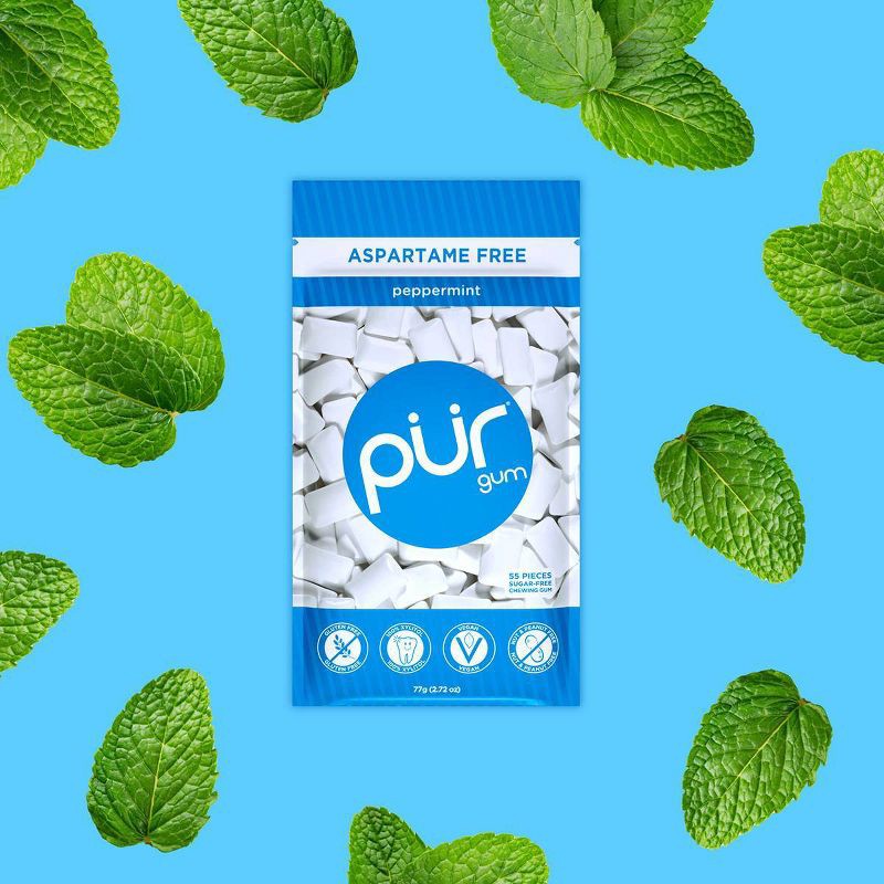 slide 5 of 7, Pur Gum Peppermint Bag - 2.72oz, 2.72 oz