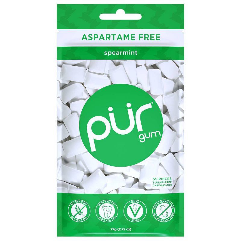 slide 2 of 7, Pur Gum Spearmint Bag - 2.72oz, 2.72 oz