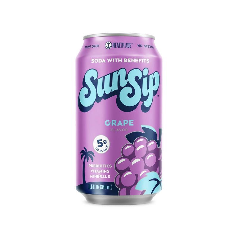slide 1 of 5, Health-Ade SunSip Soda Grape 11.5oz, 11.5 fl oz