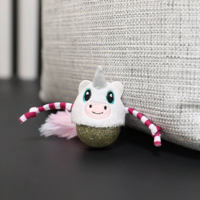 slide 2 of 7, Quirky Kitty Unicorn Nipper Compressed Catnip Bobble Cat Toy, 1 ct