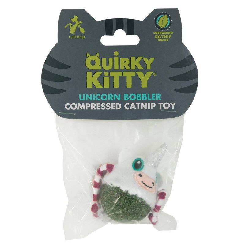 slide 1 of 7, Quirky Kitty Unicorn Nipper Compressed Catnip Bobble Cat Toy, 1 ct