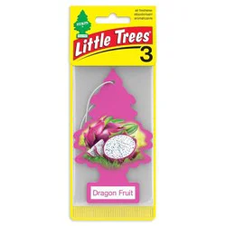 Little Trees 3pk Dragon Fruit Air Fresheners: Car Freshener, Disposable, Non-Powered, Purple, Paper, Keep Out of Reach of Children