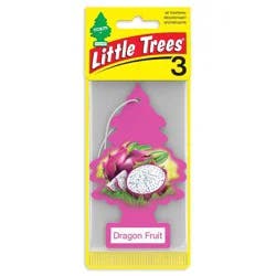 Little Trees 3pk Dragon Fruit Air Fresheners: Car Freshener, Disposable, Non-Powered, Purple, Paper, Keep Out of Reach of Children