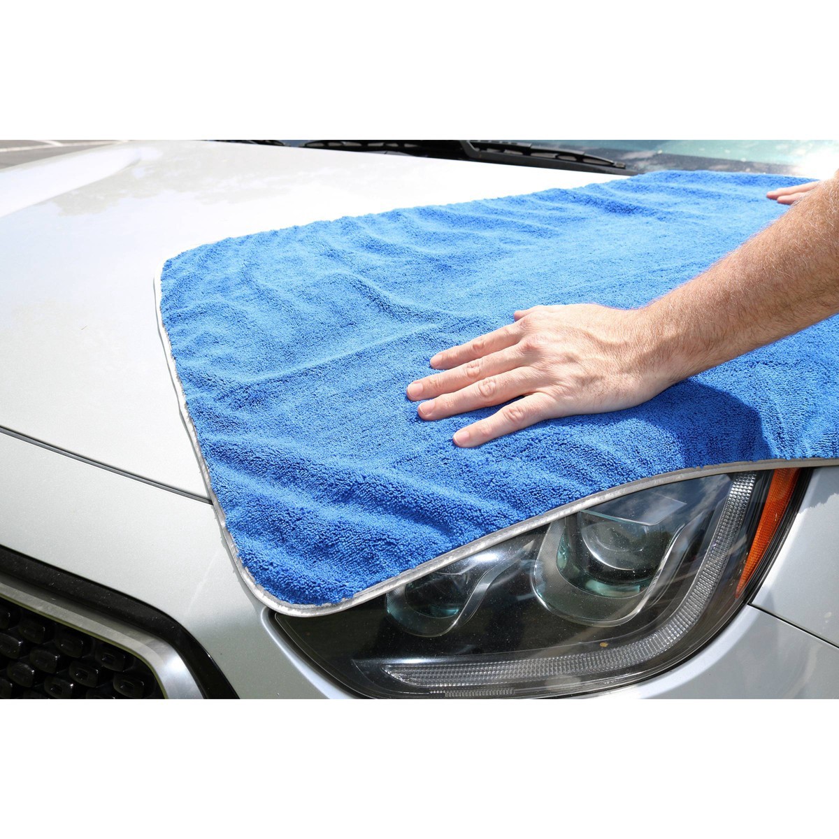 slide 3 of 4, OxiClean XL Microfiber Dryer Towel with Pocket, 1 ct