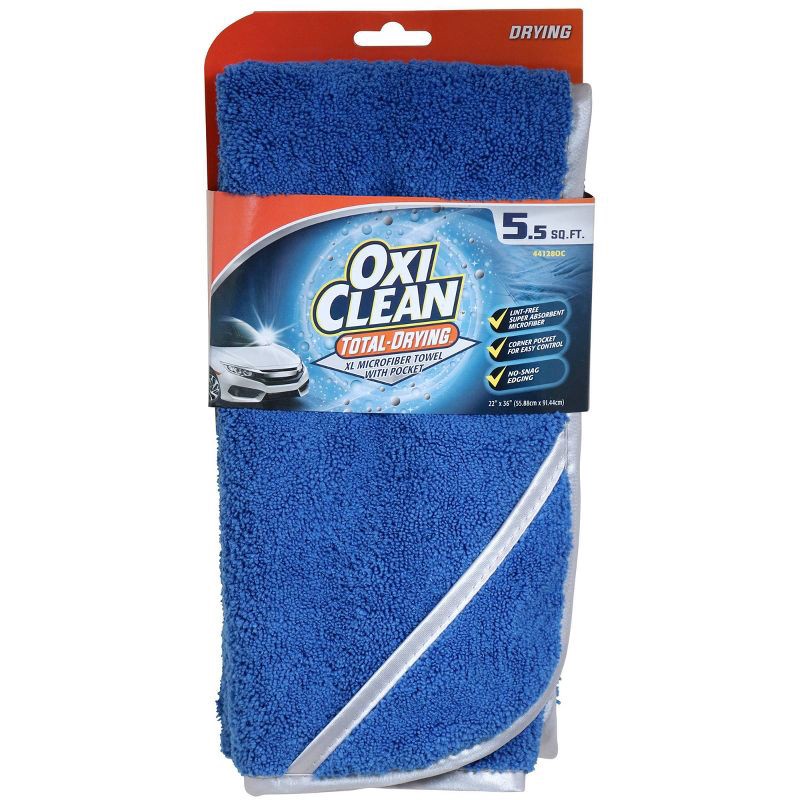 slide 1 of 4, OxiClean XL Microfiber Dryer Towel with Pocket, 1 ct