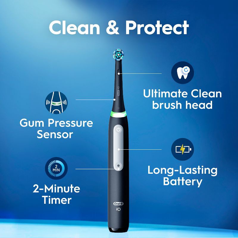 slide 2 of 15, Oral-B iO3 Electric Toothbrush - Light Blue, 1 ct