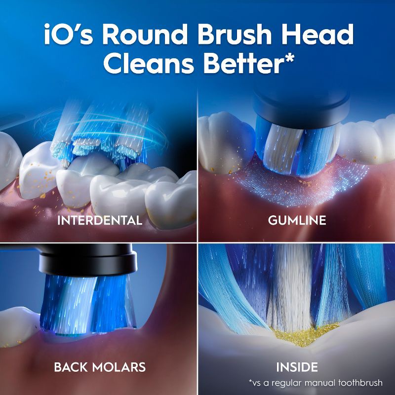 slide 4 of 15, Oral-B iO3 Electric Toothbrush - Light Blue, 1 ct