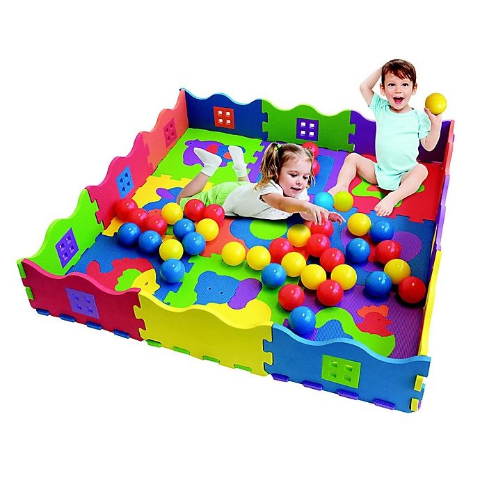 slide 2 of 3, Verdes Foam Activity Ball Pit and Play Mat Set, 1 ct