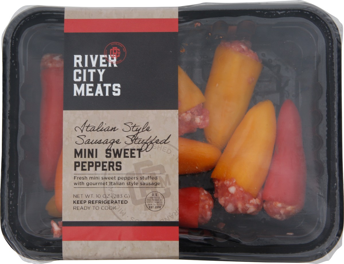 slide 6 of 6, River City Meats Italian Style Sausage Stuffed Mini Sweet Peppers 10 oz, 10 oz