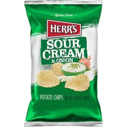Herr's Sour Cream & Onion Ripple Potato Chips - 7.75oz