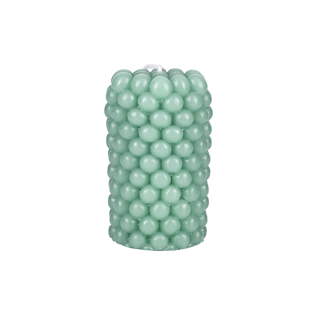 slide 1 of 1, Beaded Pillar Candle Green Unscented, 1 ct