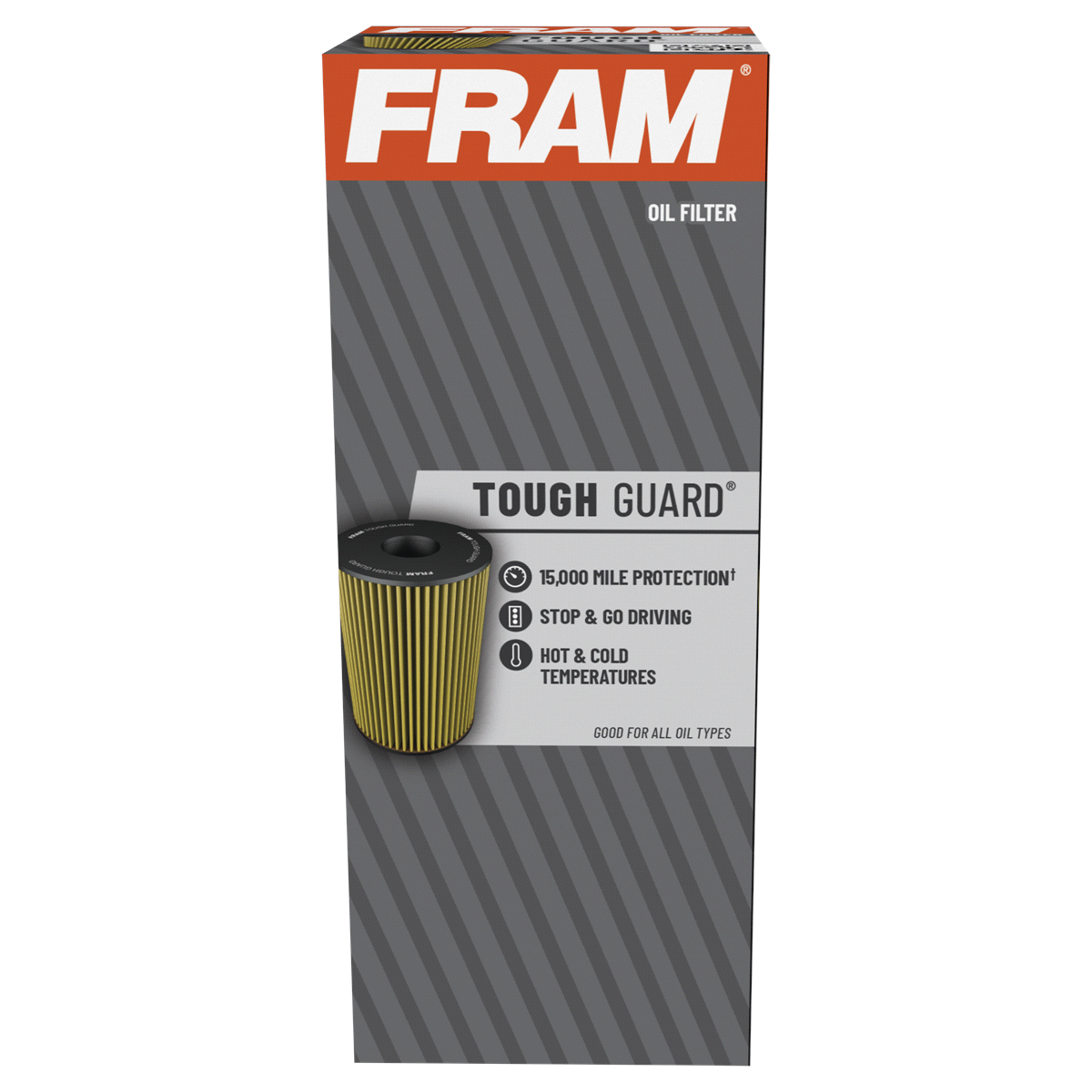 slide 1 of 1, Fram Tough Guard w/High Mileage Oil Filter, 1 ct