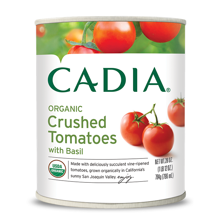 slide 1 of 1, Cadia Organic Crushed Tomatoes With Basil, 28 oz