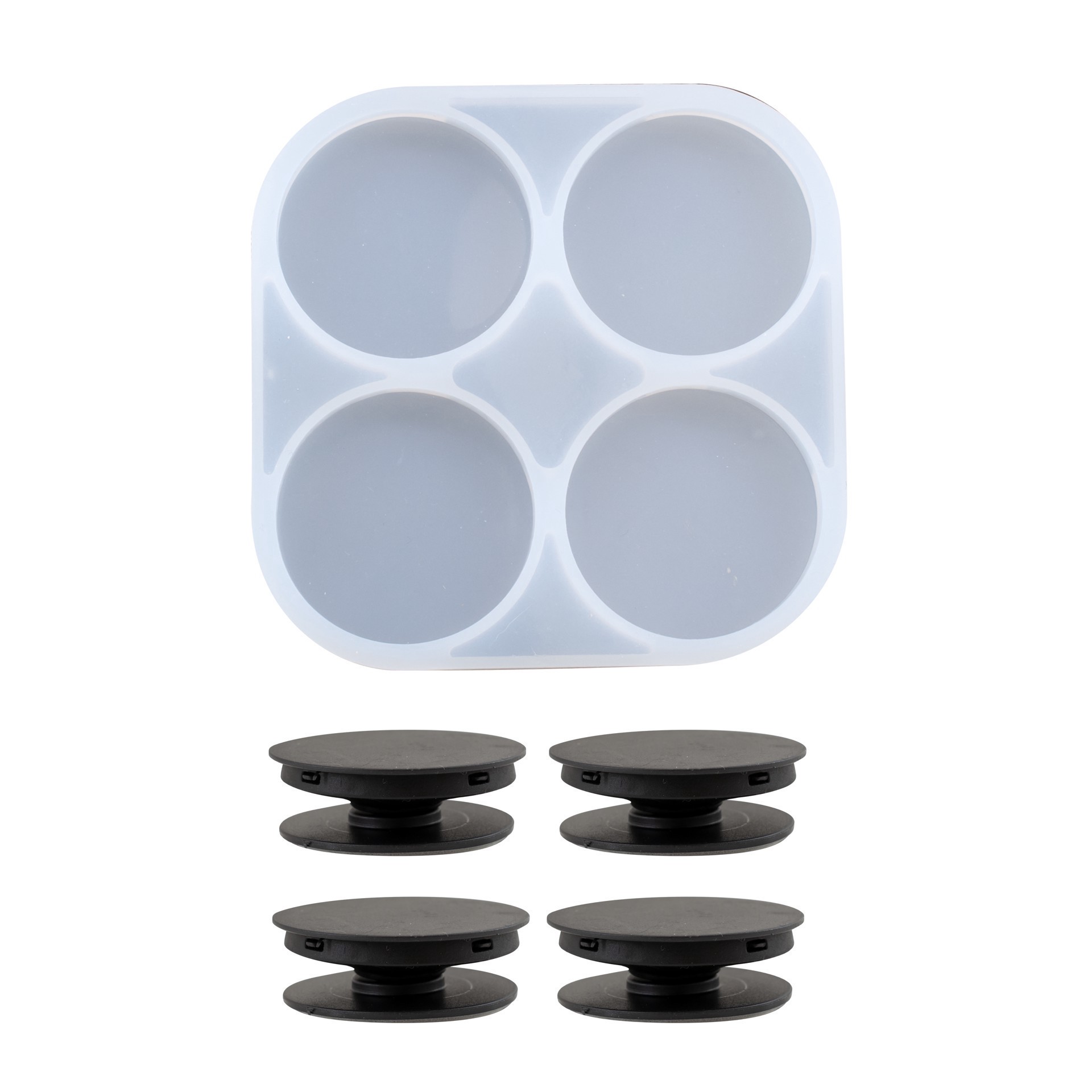 slide 3 of 6, Cell Phone Grips Silicone Mold By Craft Smart, 4.13 in x 4.13 in x 0.28 in