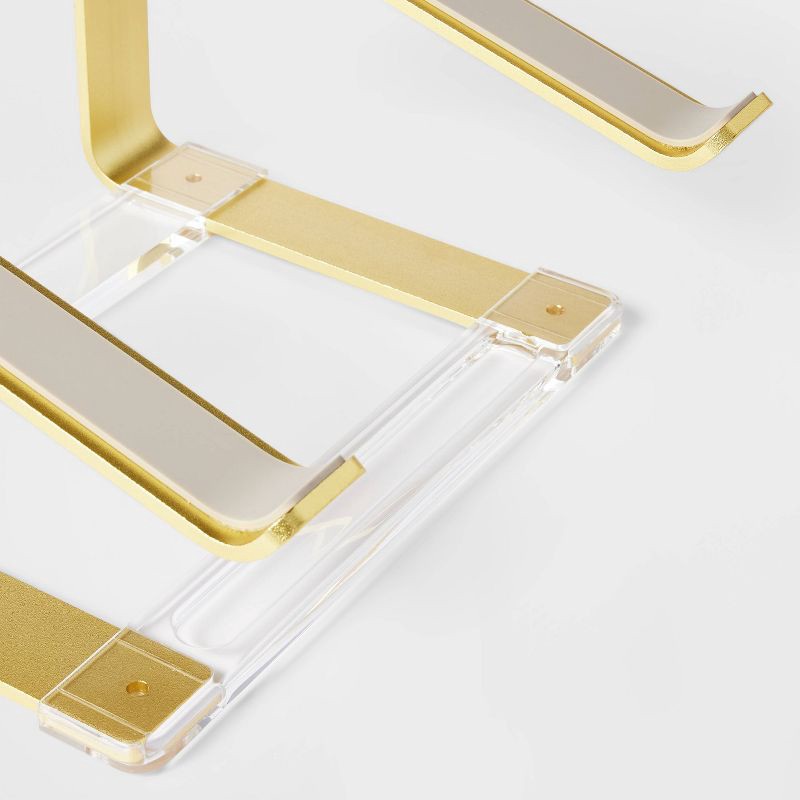 slide 3 of 3, Acrylic Laptop Riser Gold - Threshold™, 1 ct