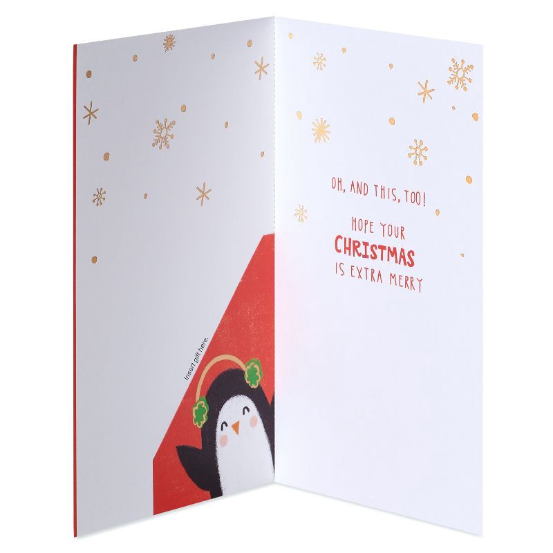 slide 2 of 3, Carlton Cards Christmas Money and Gift Card Holder for Kids' Extra Merry, 1 ct