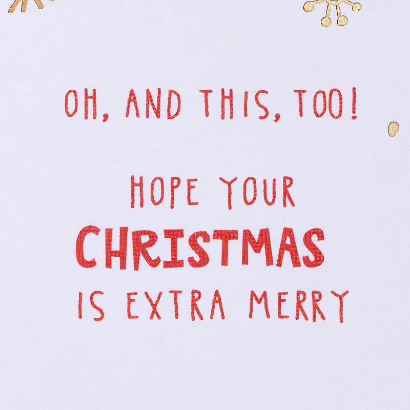 slide 3 of 3, Carlton Cards Christmas Money and Gift Card Holder for Kids' Extra Merry, 1 ct