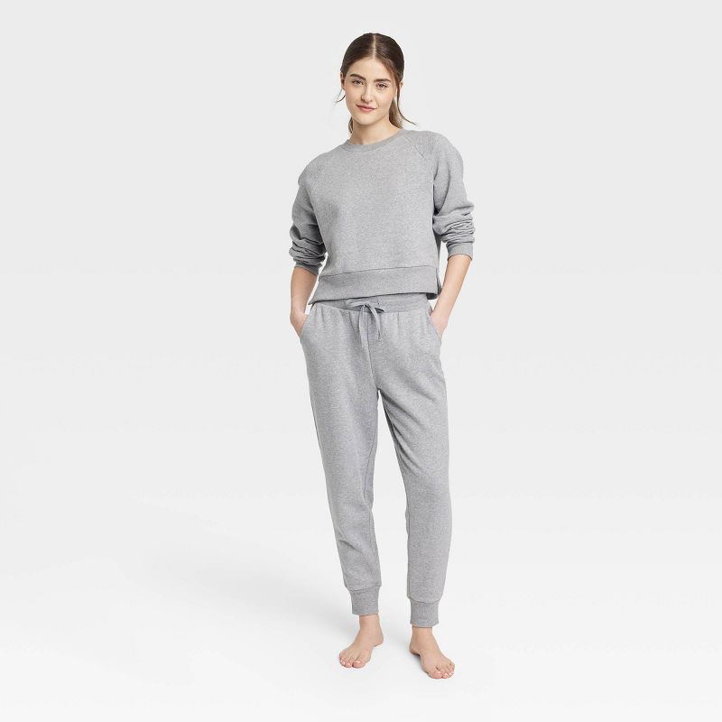 Women's Fleece Lounge Sweatshirt - Colsie Gray XL 1 ct