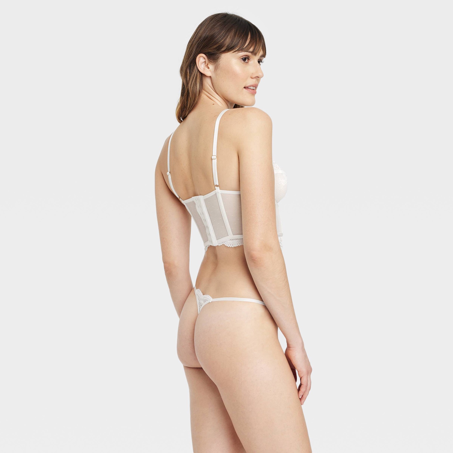 Women's Lace Thong - Auden White XL