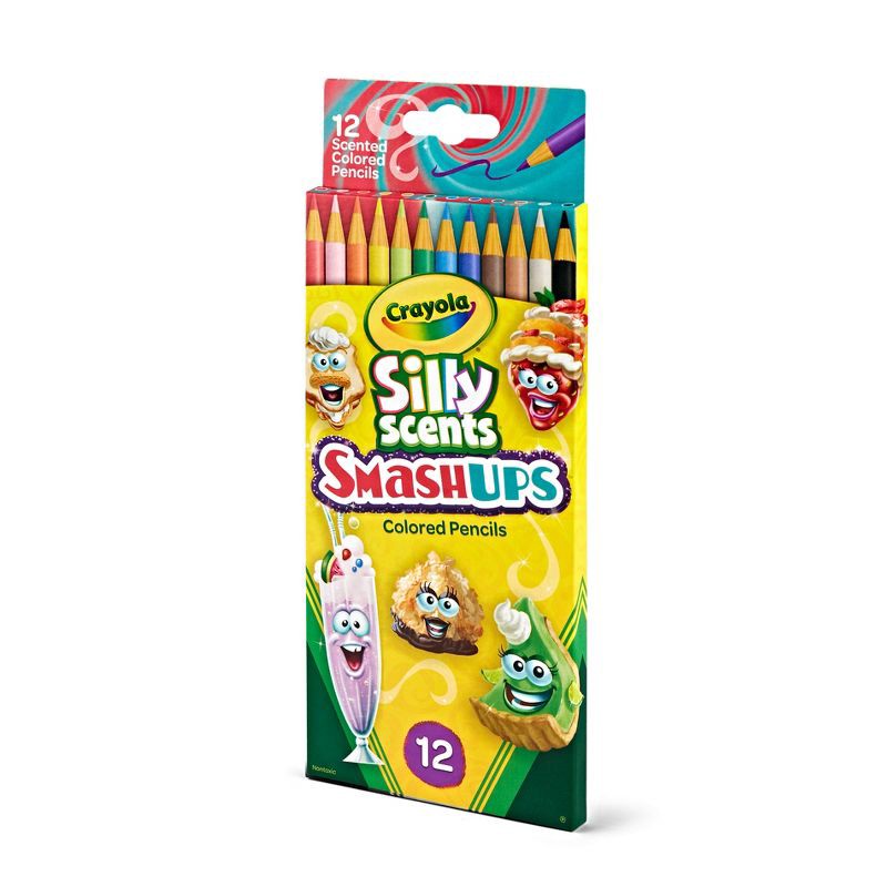 slide 3 of 5, Crayola 12ct Silly Scent Smash Ups Colored Pencils: Scented Drawing & Coloring Book Supplies for Kids, No. 2 Lead, 12 ct