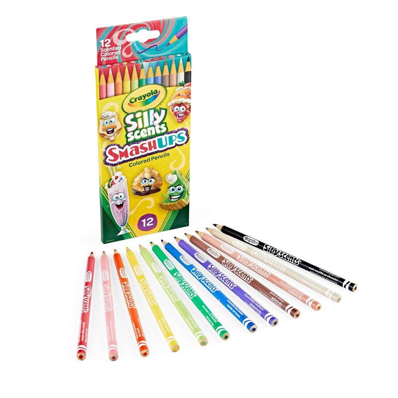 slide 3 of 4, Crayola 12pk Silly Scent Smash Ups Colored Pencils, 12 ct