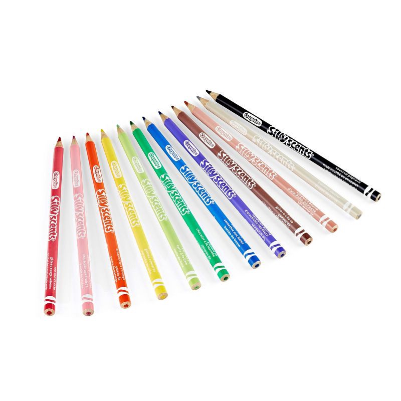 slide 4 of 5, Crayola 12ct Silly Scent Smash Ups Colored Pencils: Scented Drawing & Coloring Book Supplies for Kids, No. 2 Lead, 12 ct