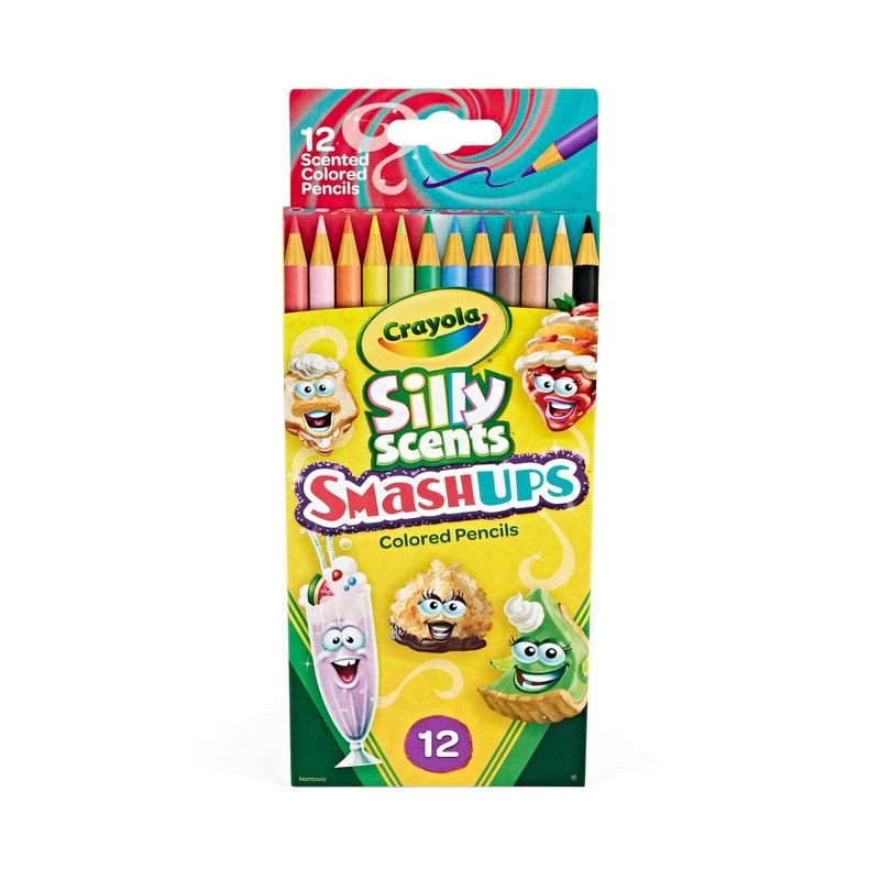 slide 1 of 4, Crayola 12pk Silly Scent Smash Ups Colored Pencils, 12 ct
